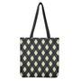 Spruce Blue And Beige Argyle Print Tote Bag