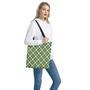 St. Patrick's Day Plaid Pattern Print Tote Bag