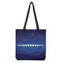 Starry Sky Lunar Phase Print Tote Bag