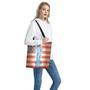 Statue Of Liberty Usa Flag Print Tote Bag