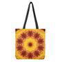 Sun Fire Kaleidoscope Print Tote Bag