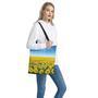 Sunflower Field Print Tote Bag