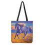 Sunset Horse Painting Print Tote Bag