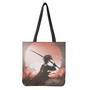 Sunset Japanese Samurai Print Tote Bag