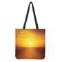 Sunset Over Sea Print Tote Bag