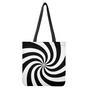 Swirl Optical Illusion Print Tote Bag