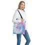 Teal And Pink Tie Dye Print Tote Bag