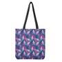 Teal And Pink Tropical Floral Print Tote Bag