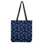 Teal And Purple Dragonfly Pattern Print Tote Bag