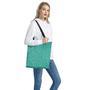 Teal (Not Real) Glitter Print Tote Bag