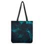 Teal Polygonal Dot Geometric Print Tote Bag