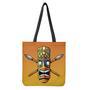 Tiki Totem Print Tote Bag