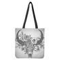 Tribal Indian Bull Skull Print Tote Bag