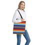 Tribal Mexican Serape Pattern Print Tote Bag