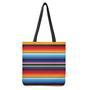 Tribal Mexican Serape Pattern Print Tote Bag