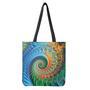 Trippy Fractal Print Tote Bag