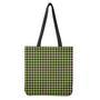 Trippy Green Houndstooth Pattern Print Tote Bag