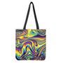 Trippy Rave Print Tote Bag