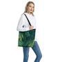 Tropical Green Leaves Print Tote Bag