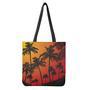 Tropical Palm Tree Sunset Print Tote Bag