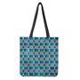 Turquoise Aztec Geometric Pattern Print Tote Bag