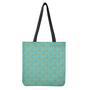 Turquoise Banana Pattern Print Tote Bag