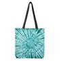 Turquoise Tie Dye Print Tote Bag