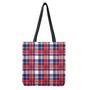 Usa Plaid Pattern Print Tote Bag