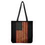 Vintage American Flag Print Tote Bag