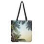 Vintage Coconut Tree Print Tote Bag