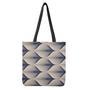 Vintage Geometric Leaf Pattern Print Tote Bag