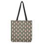 Vintage Pink Pig Pattern Print Tote Bag