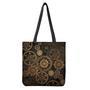 Vintage Steampunk Gears Print Tote Bag