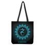 Vishuddha Chakra Symbol Print Tote Bag