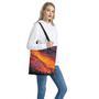 Volcano Lava Print Tote Bag