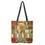 Watercolor Bookshelf Pattern Print Tote Bag