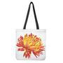 Watercolor Chrysanthemum Print Tote Bag