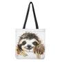 Watercolor Sloth Print Tote Bag