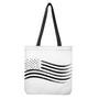 White And Black American Flag Print Tote Bag