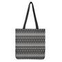 White And Black Knitted Pattern Print Tote Bag