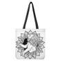 White And Black Leo Sign Print Tote Bag