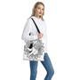 White And Black Leo Sign Print Tote Bag