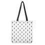 White And Black Lightning Pattern Print Tote Bag