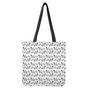 White And Black Mantis Pattern Print Tote Bag