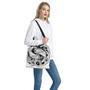 White And Black Pisces Sign Print Tote Bag