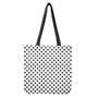 White And Black Polka Dot Pattern Print Tote Bag