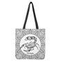 White And Black Scorpio Sign Print Tote Bag