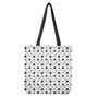 White And Black Star Pattern Print Tote Bag