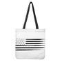 White And Black Usa Flag Print Tote Bag