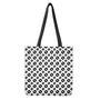 White And Black Vinyl Pattern Print Tote Bag